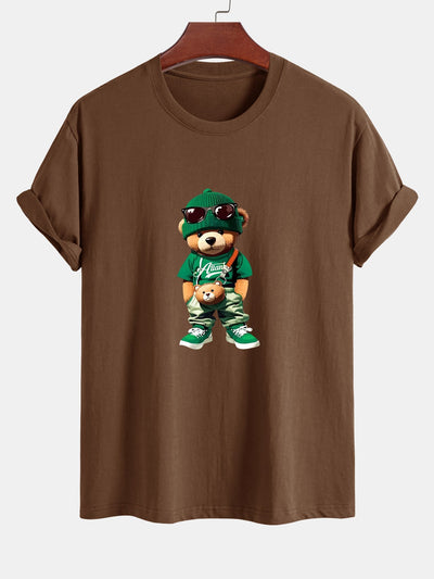 Cándido® | Trendy Bear Print Cotton T-Shirt