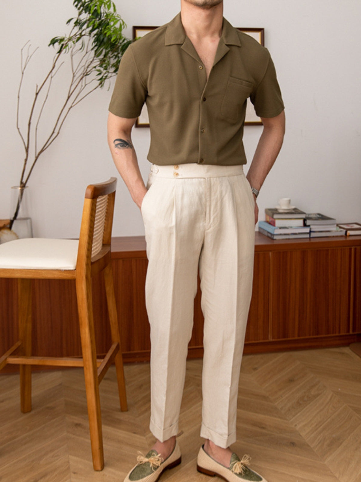 Bharani® | MV Old Money Knitted Cuban Collar Shirt