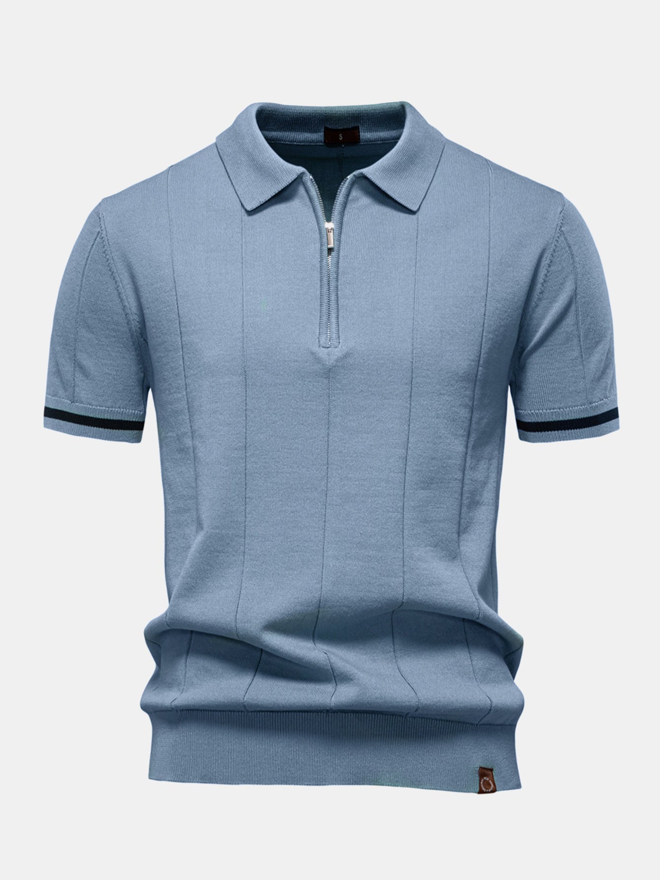 Franklin® | Contrast Trim Zipper Knit Polo Shirt