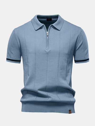 Franklin® | Contrast Trim Zipper Knit Polo Shirt