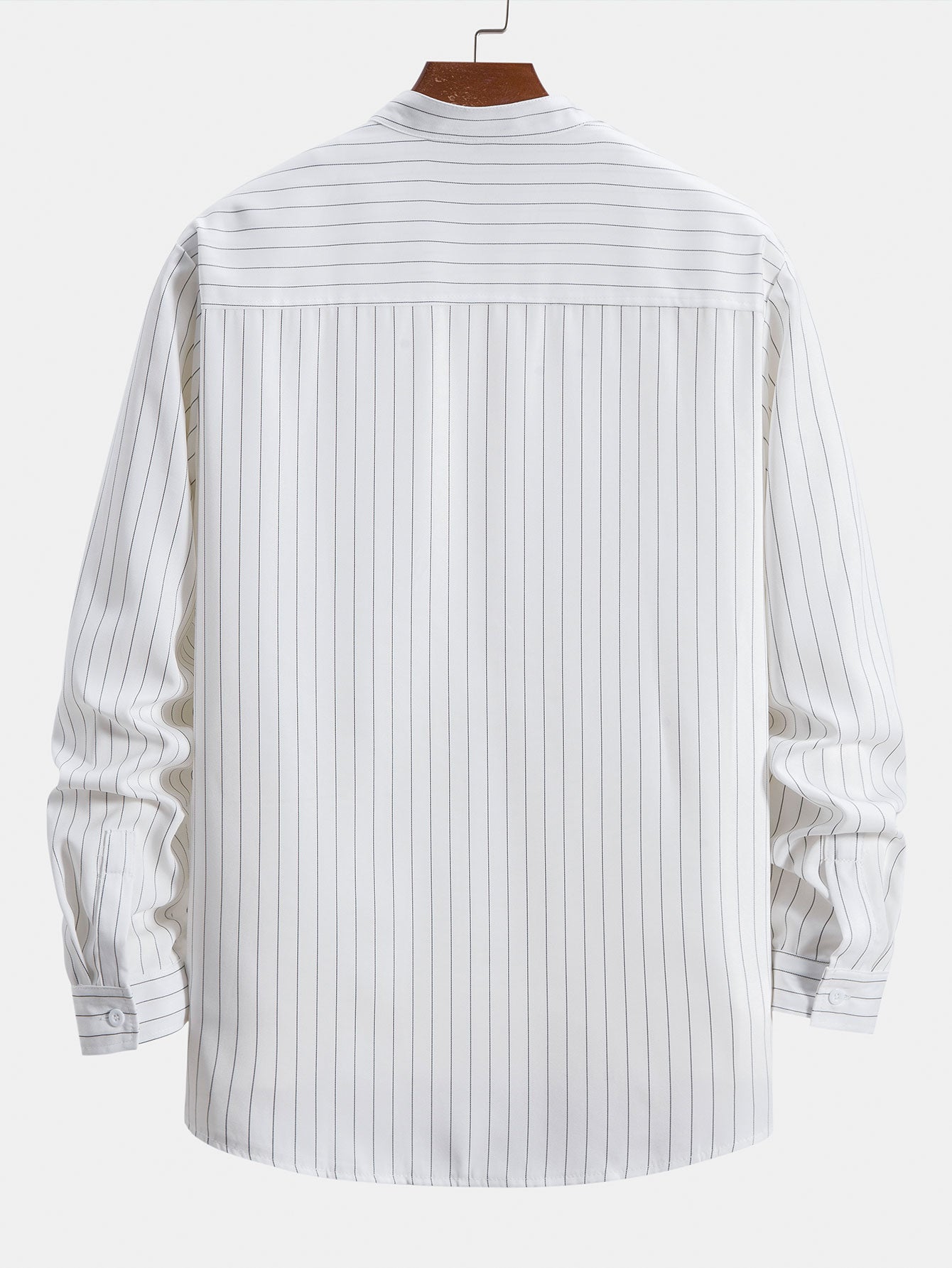 Althaea® | Long Sleeve Stand Collar Striped Shirt