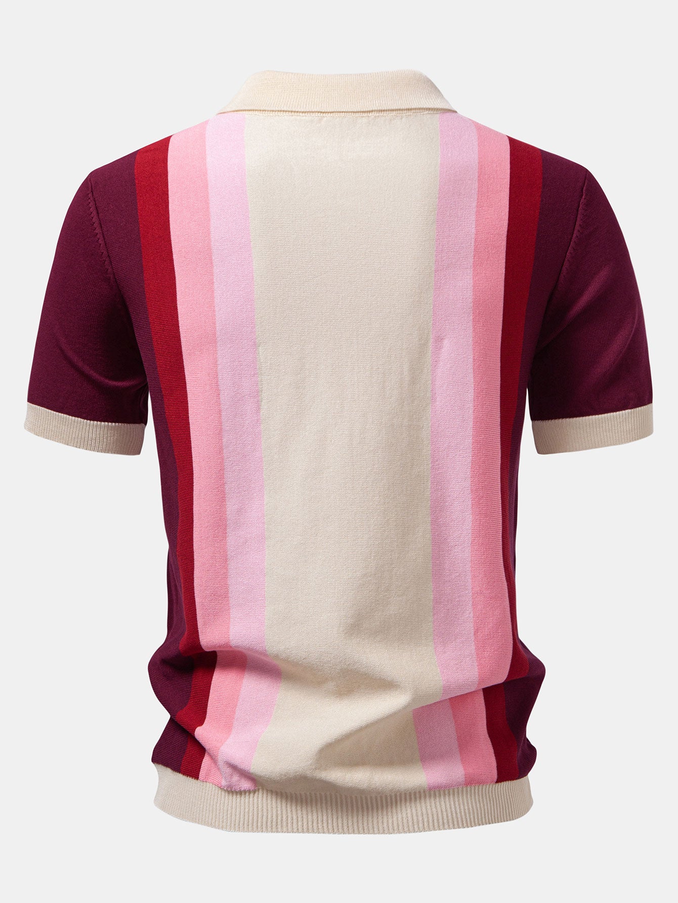 Michael | Striped Knitted Polo Shirt