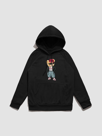 Orion | Hip Hop Style Bear Print Hoodie