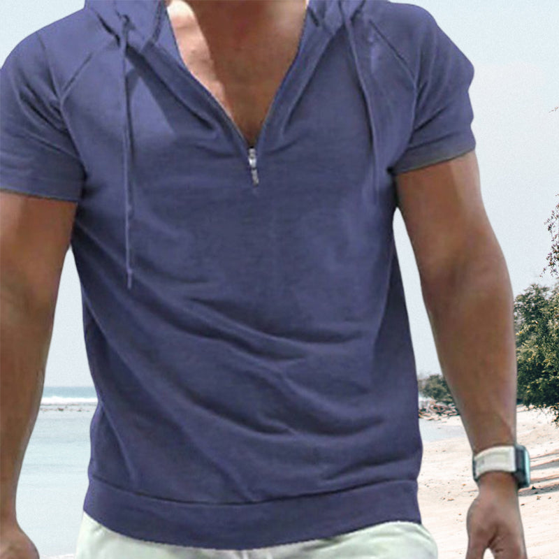 Kaleb® | Summer Men'S Sports T-Shirt With Hood