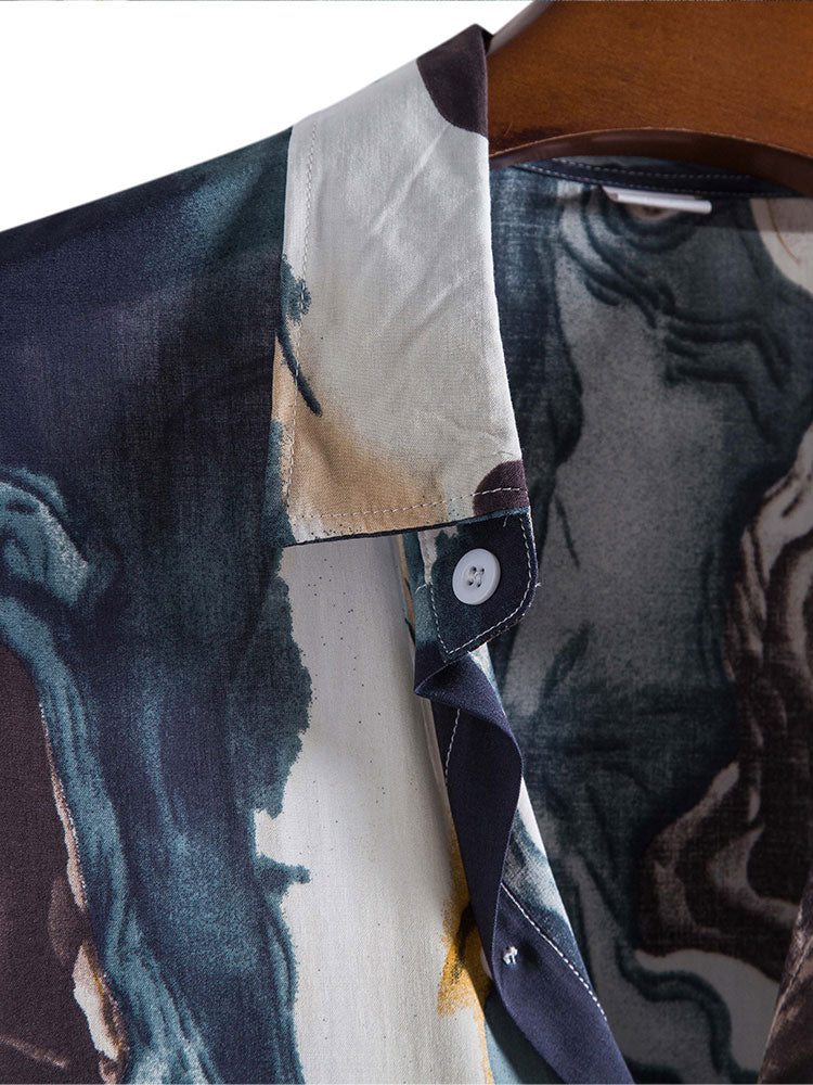 Amando® | Ink Abstract Print Shirt