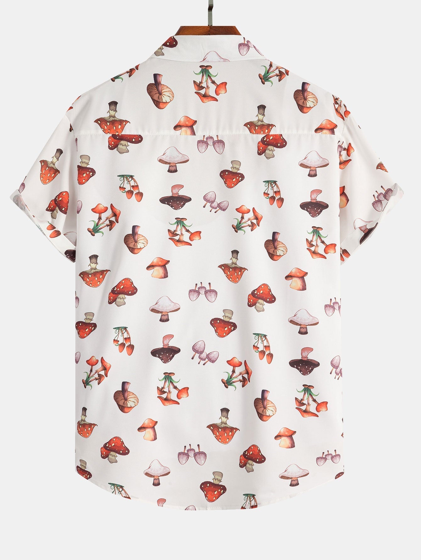 Artemis® | Mushroom Print Button Up Shirt