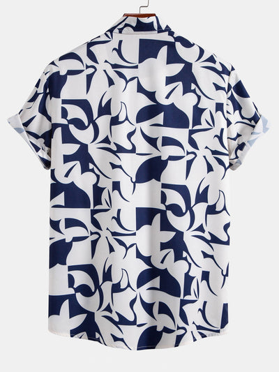 Salvador® | Color Block Print Button Up Shirt