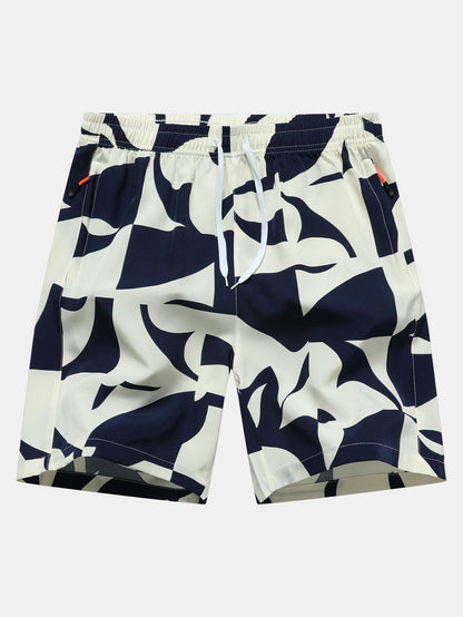 Jonathan® | Color Block Print Zipper Pocket Shorts