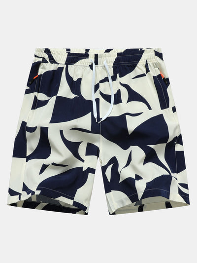 Jonathan® | Color Block Print Zipper Pocket Shorts