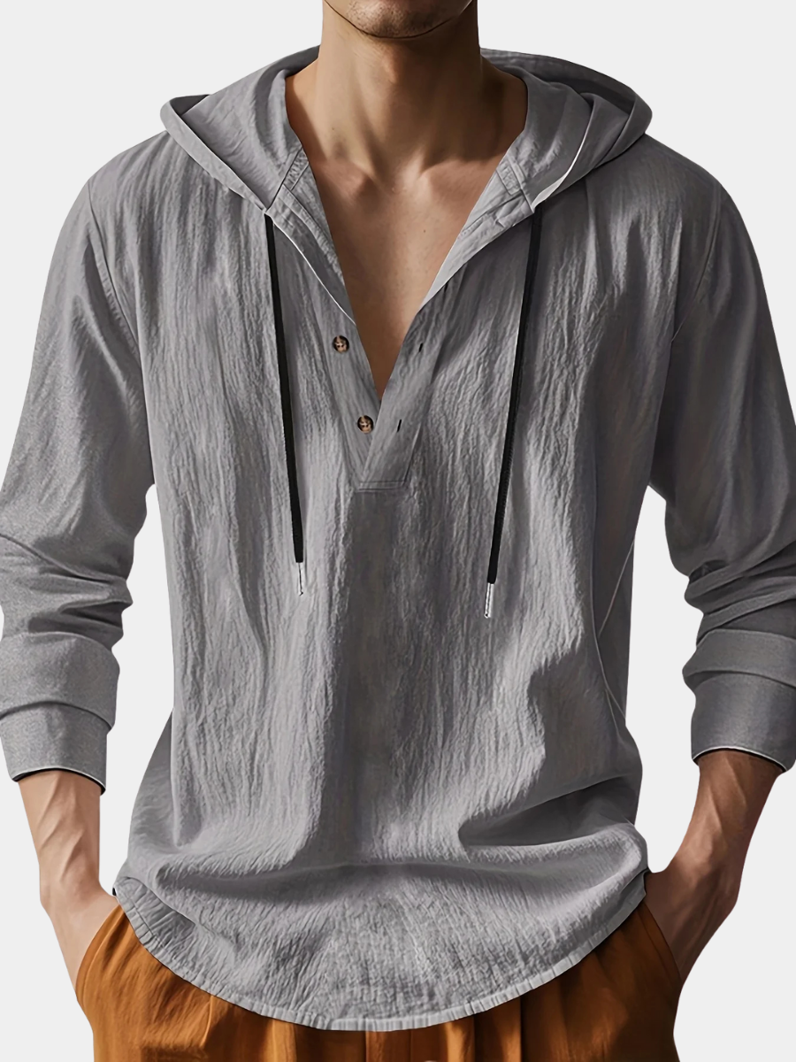 Ross | LUXURY LINEN SHIRT WITH HOOD