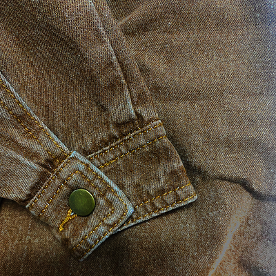 Men's Vine Casal Solid Color Washed DeniJacket