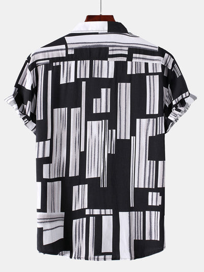 José® | Color Block Print Button Up Shirt