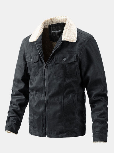 Zephyr | Regular Fit Teddy Lined Faux Suede Jacket