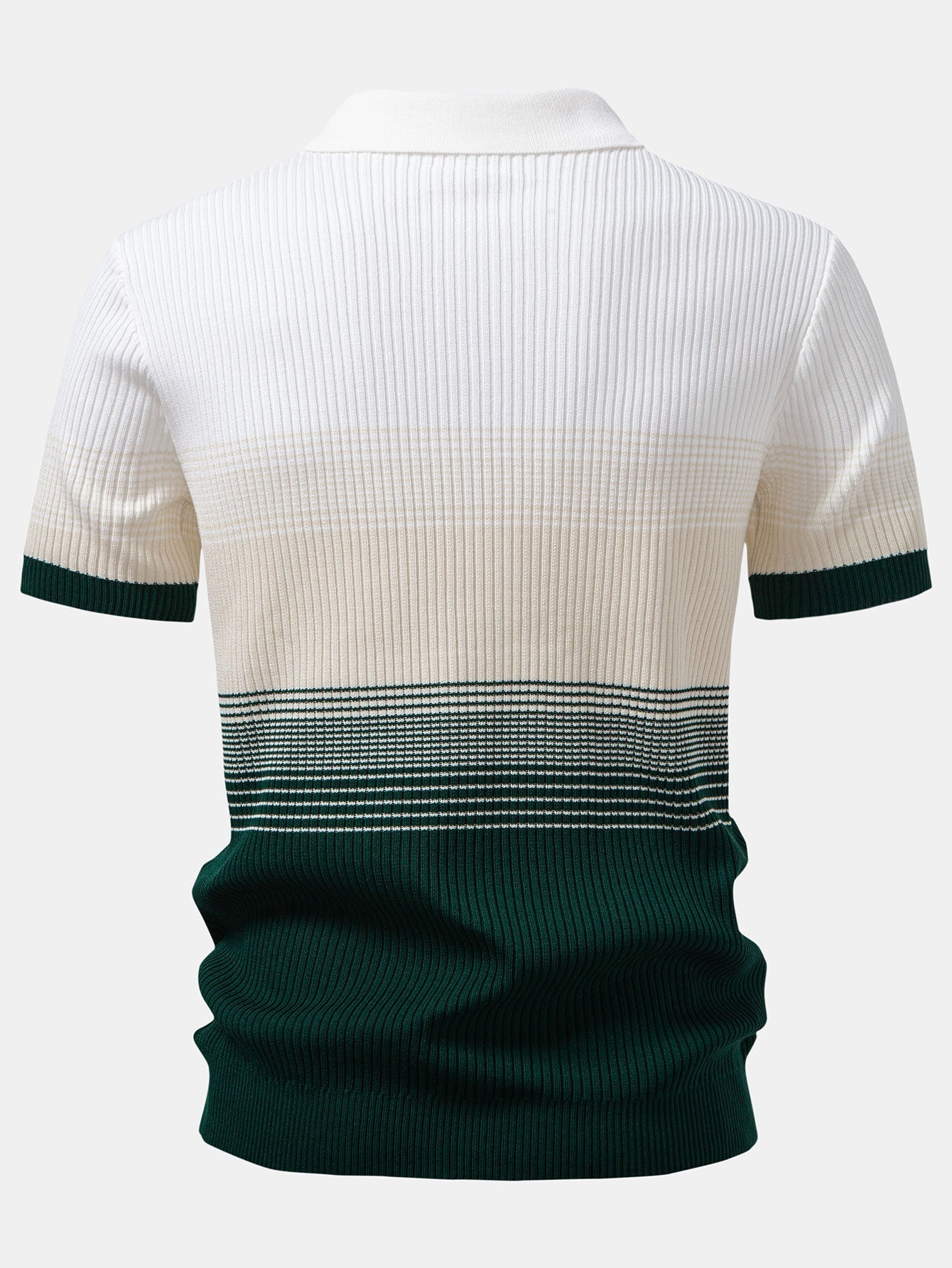 Samuel | Striped Gradient Knitted Polo Shirt