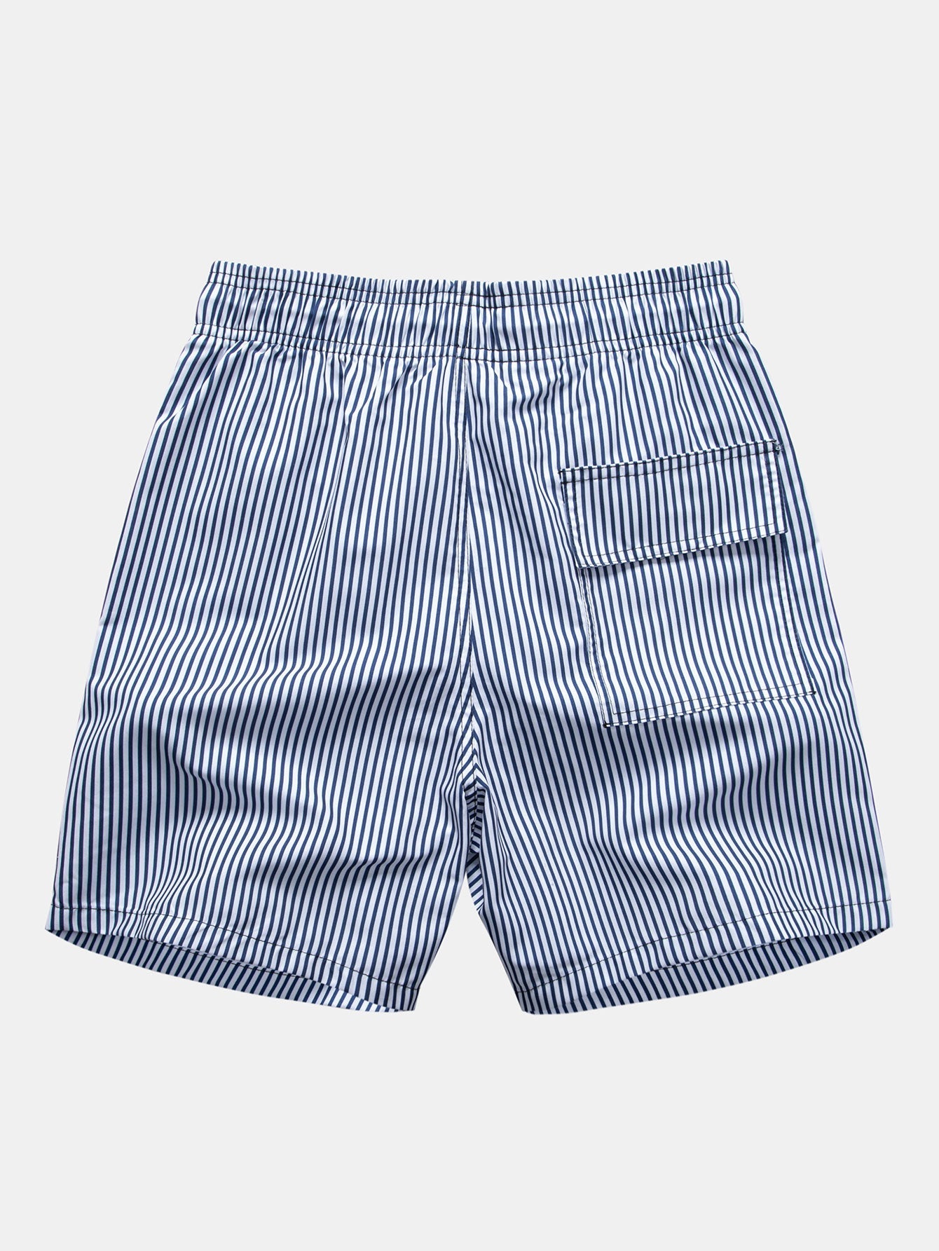 Guillermo® | Textured Stand Collar Shirt & Stripe Print Swim Shorts