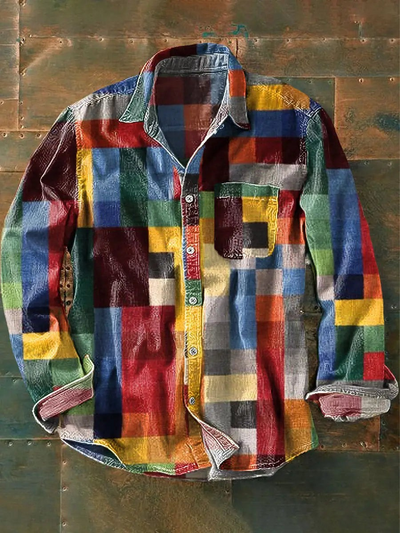 Domingo® | Simple Unisex Long Sleeve Shirt With Rainbow Colors