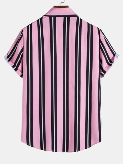 Anund® | Striped Print Button Up Shirt