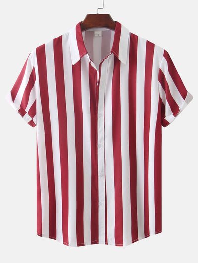 Teodoro® | Stripe Print Shirt & Swim Shorts