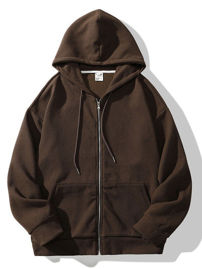 Gael | Relaxed Waffle Zip Hoodie