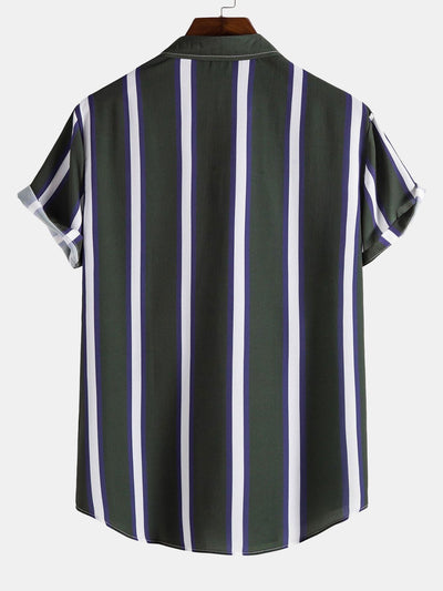 Arild® | Striped Print Button Up Shirt