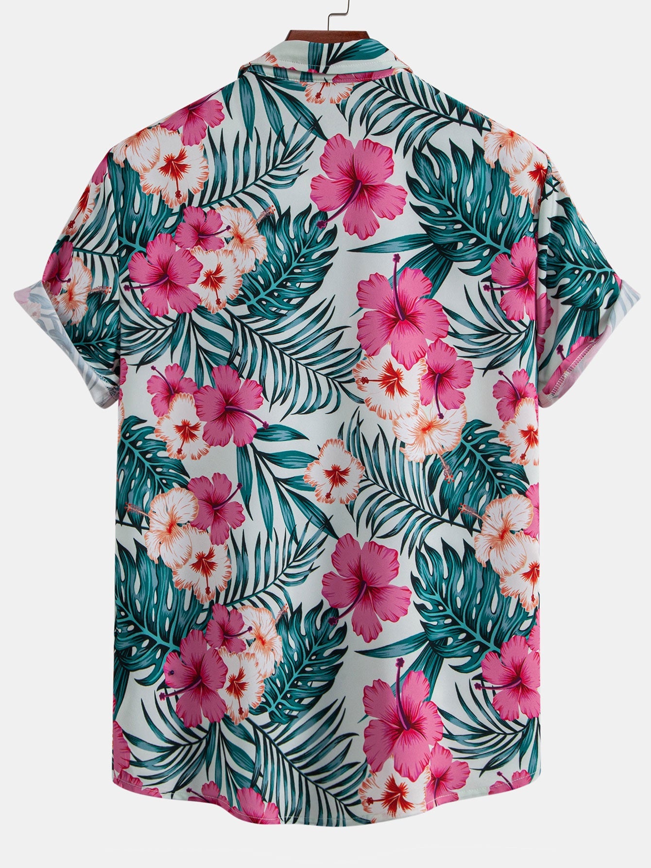 Lucas® | Tropical Flowers Print Button Up Shirt & Zip Pocket Swim Shorts