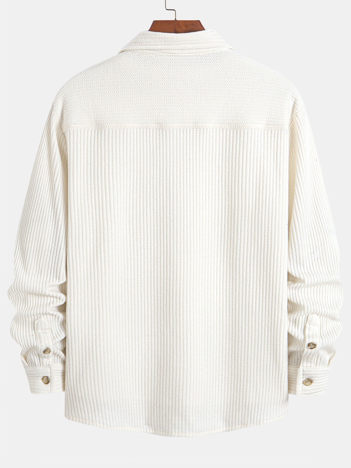 Inocencio® | Long Sleeved Waffle Button Up Shirt & Drawstring Knitted Waffle Pants