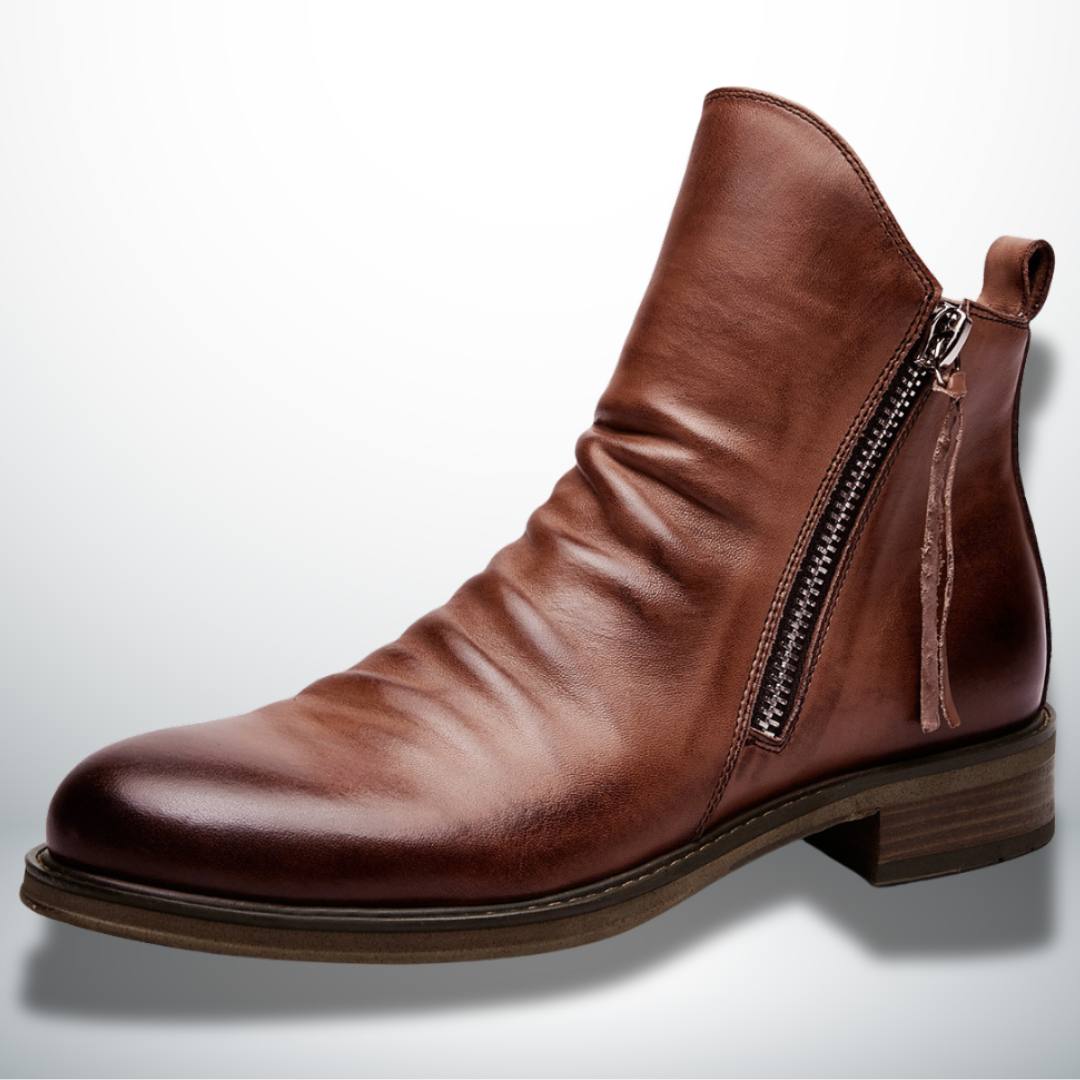 Casiano® | Elegant Men's Ankle Boots With Zip