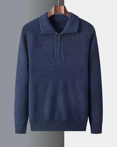 Remi | Gstaad Cashmere Quarter Zip Sweater