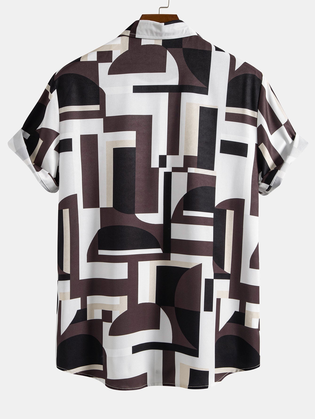 Magín® | Geometry Colorblock Print Button Up Shirt