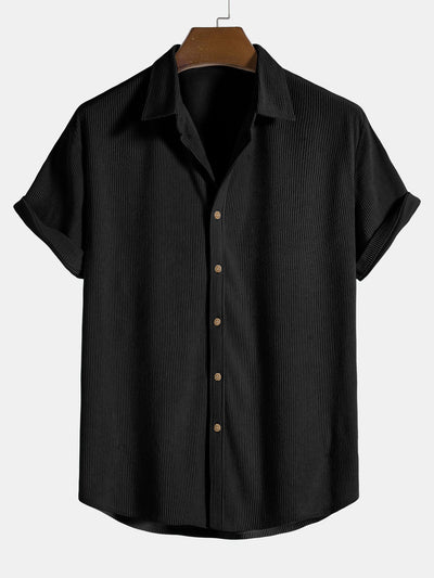 Claude® | Corduroy Button Up Short Sleeved Shirt