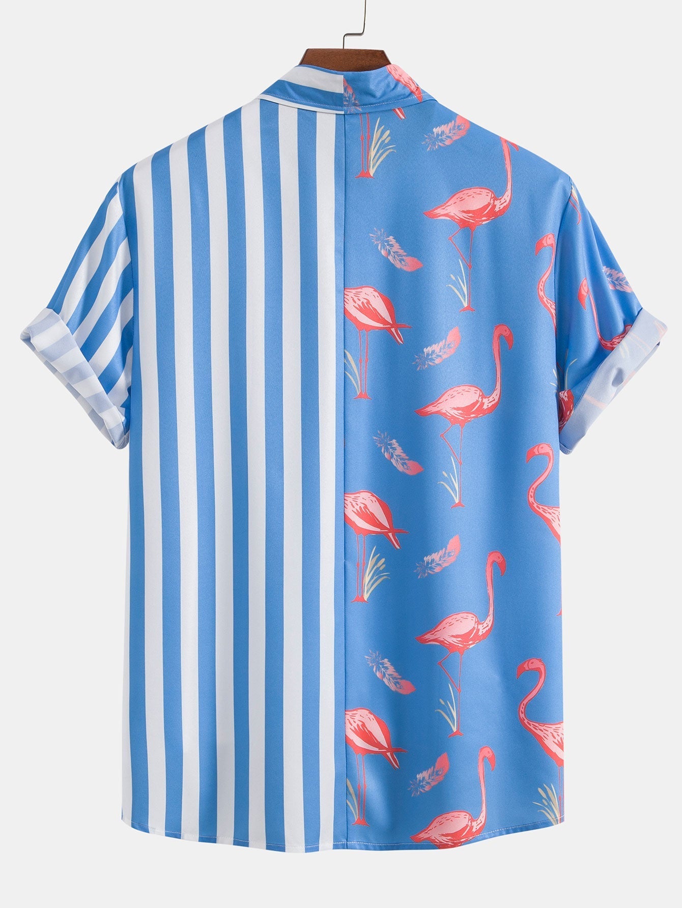 Otalvaro® | Flamingo Stripe Panel Shirt & Swim Shorts