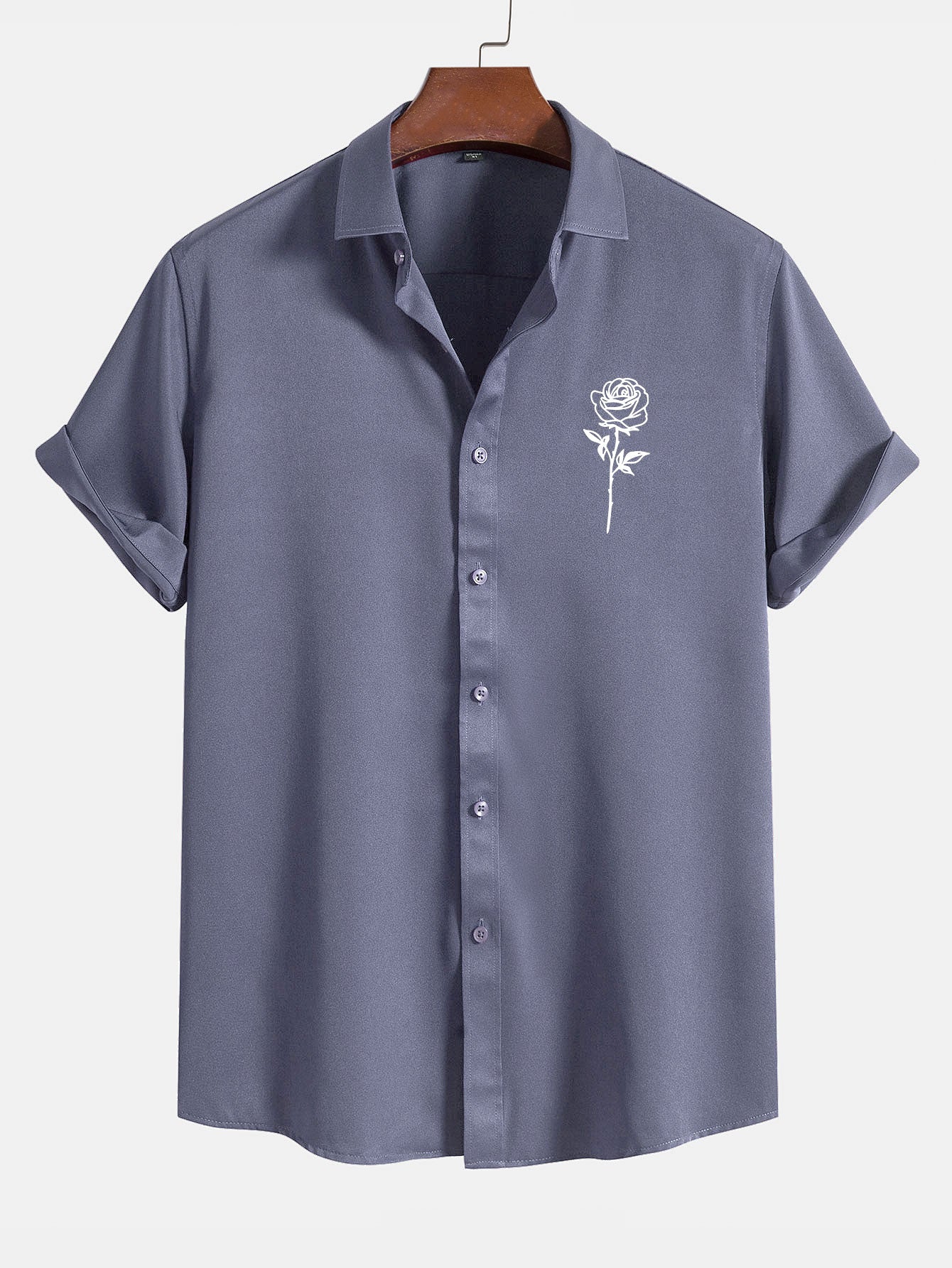 Armantino® | Rose Print Short Sleeve Shirts