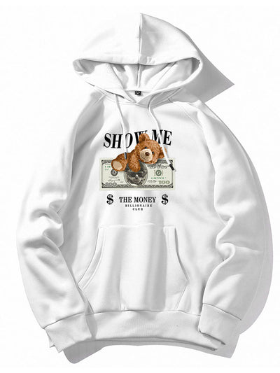 Nikolas | Money Bear Print Hoodie