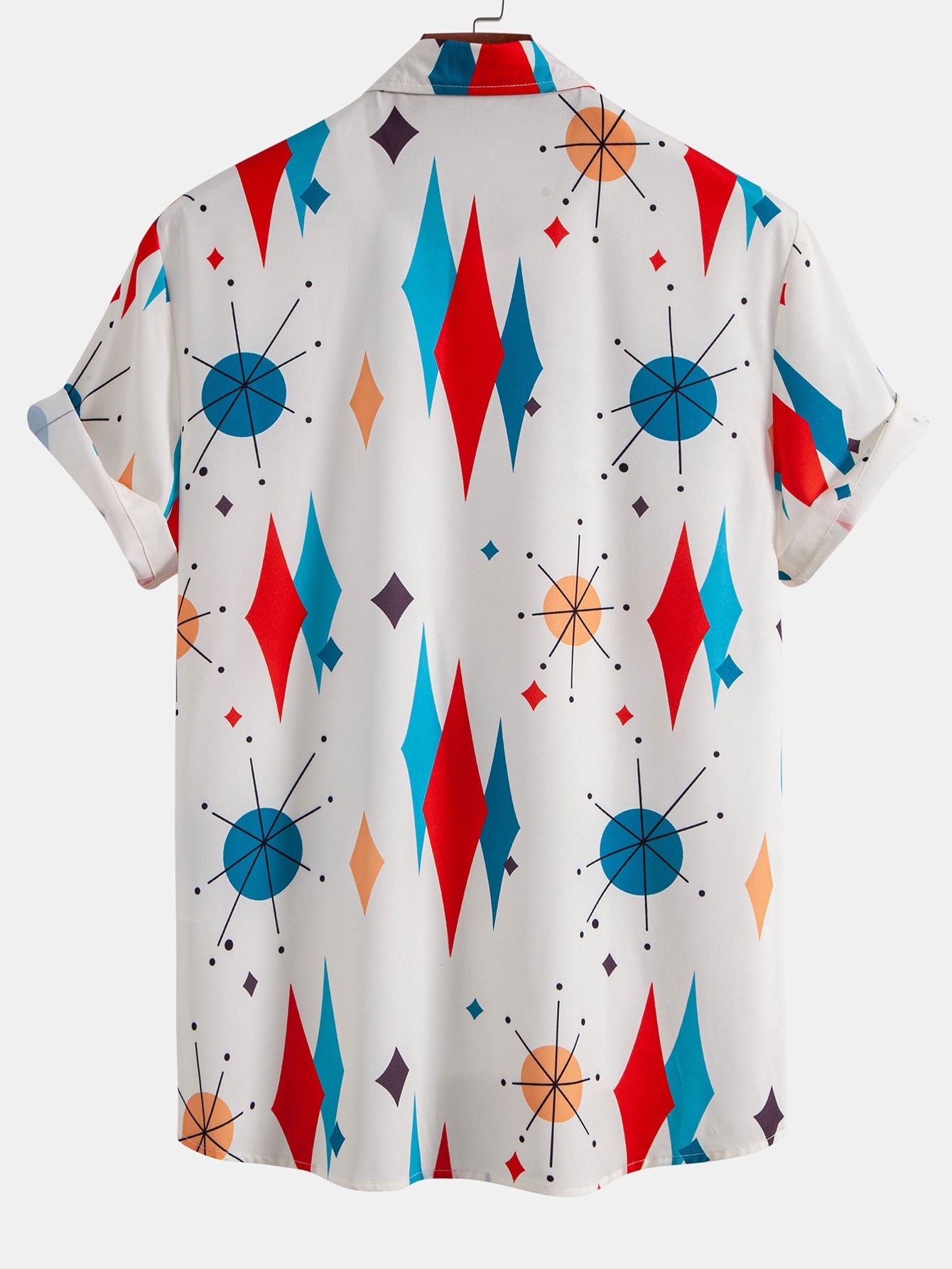 Manuel® | Atomic Geometric Print Button Up Shirt