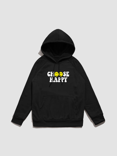 Quintin | Smiley Slogan Print Hoodie
