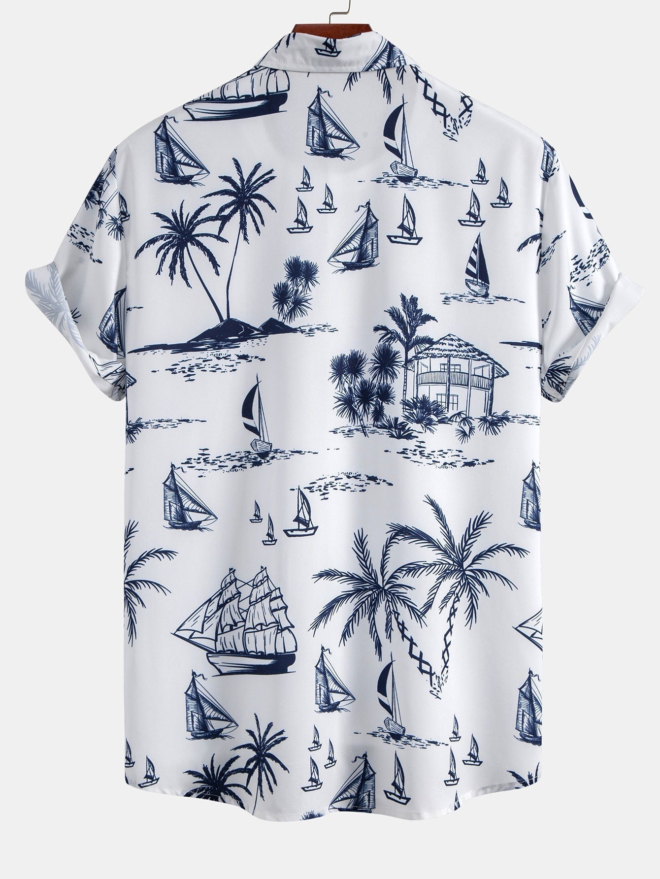 Flavio® | Island Sailing Print Button Up Shirt