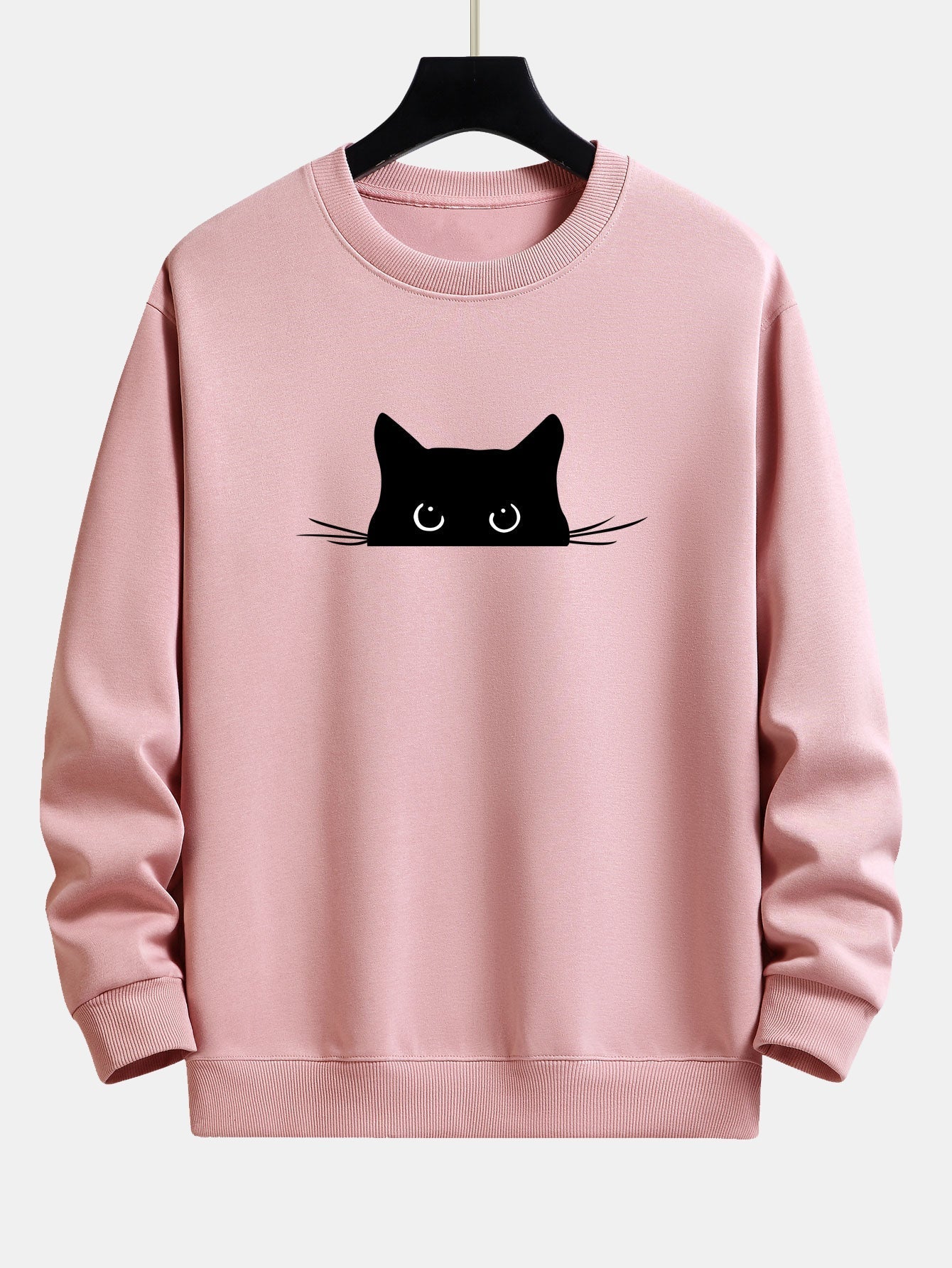 Federico® | Black Cat Print Relax Fit Sweatshirt