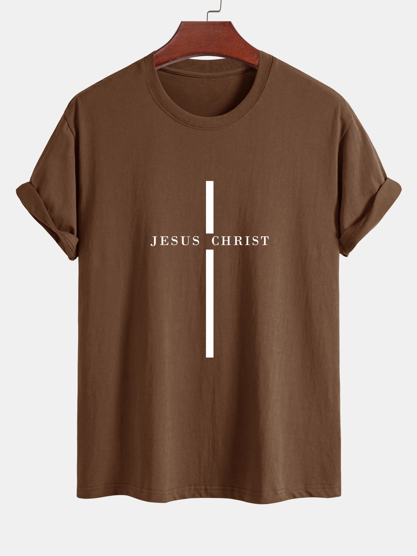 Odón® | Jesus Christ Stripe Print Cotton T-Shirt