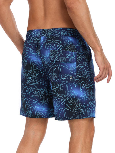 Achilles® | 2 In 1 Palm Tree Print Swim Shorts