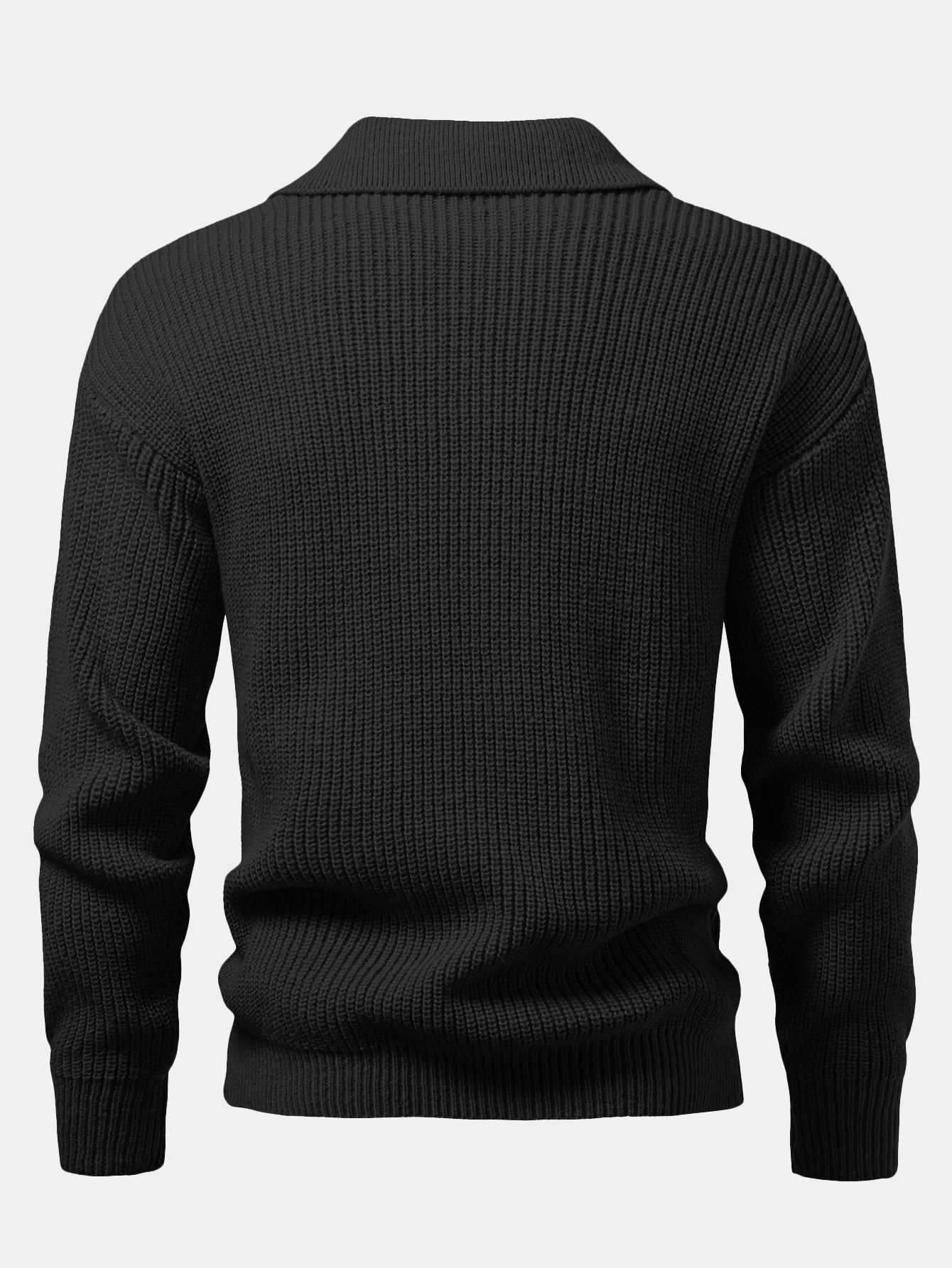 Adamari® | Long Sleeve Textured Knit Polo Shirt