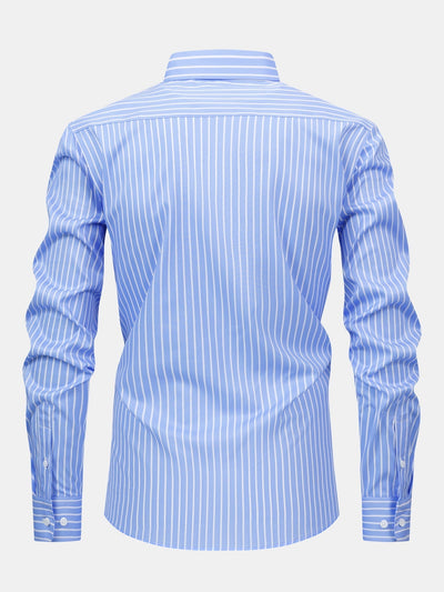 hola STRIPED LONG SLEEVE BUTTON-DOWN SHIRT