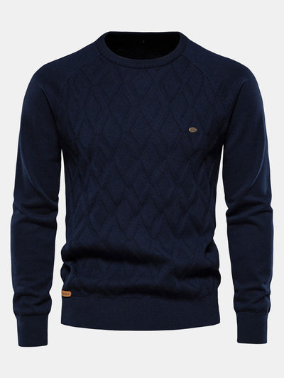 Erasmo® | Geometry Jacquard Crewneck Sweater