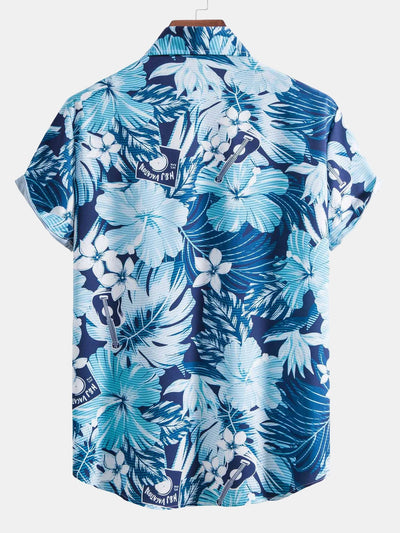 Gregorio® | Tropical Flowers Print Button Up Shirt