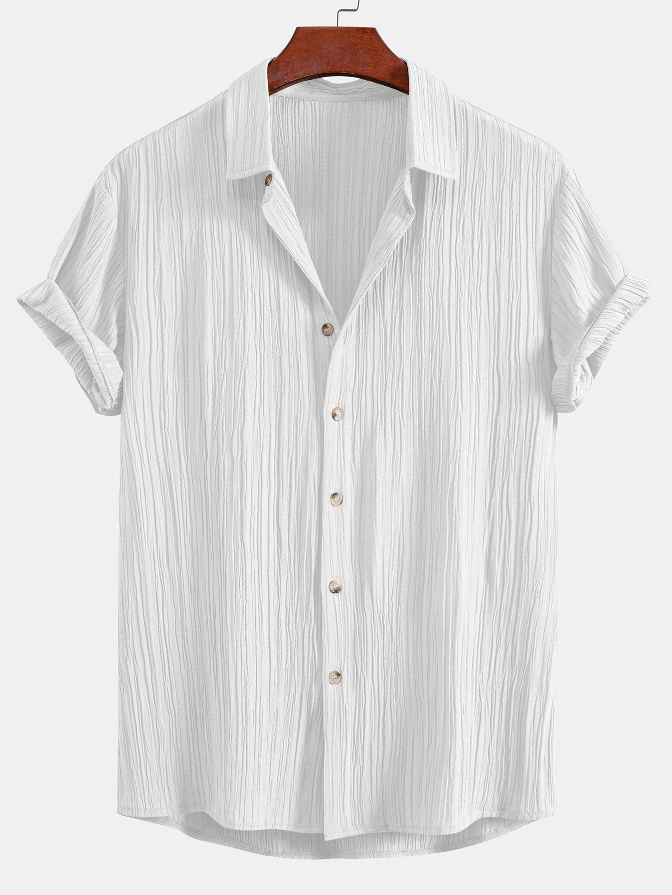 Elvis® | Crinkled Textured Button Up Shirt