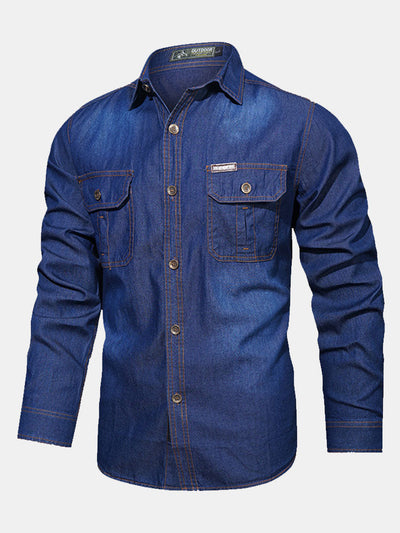 Fidel® | Washed Denim Shirt With Pockets