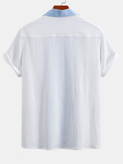 Glenn® | Textured Contrast Cuban Shirt