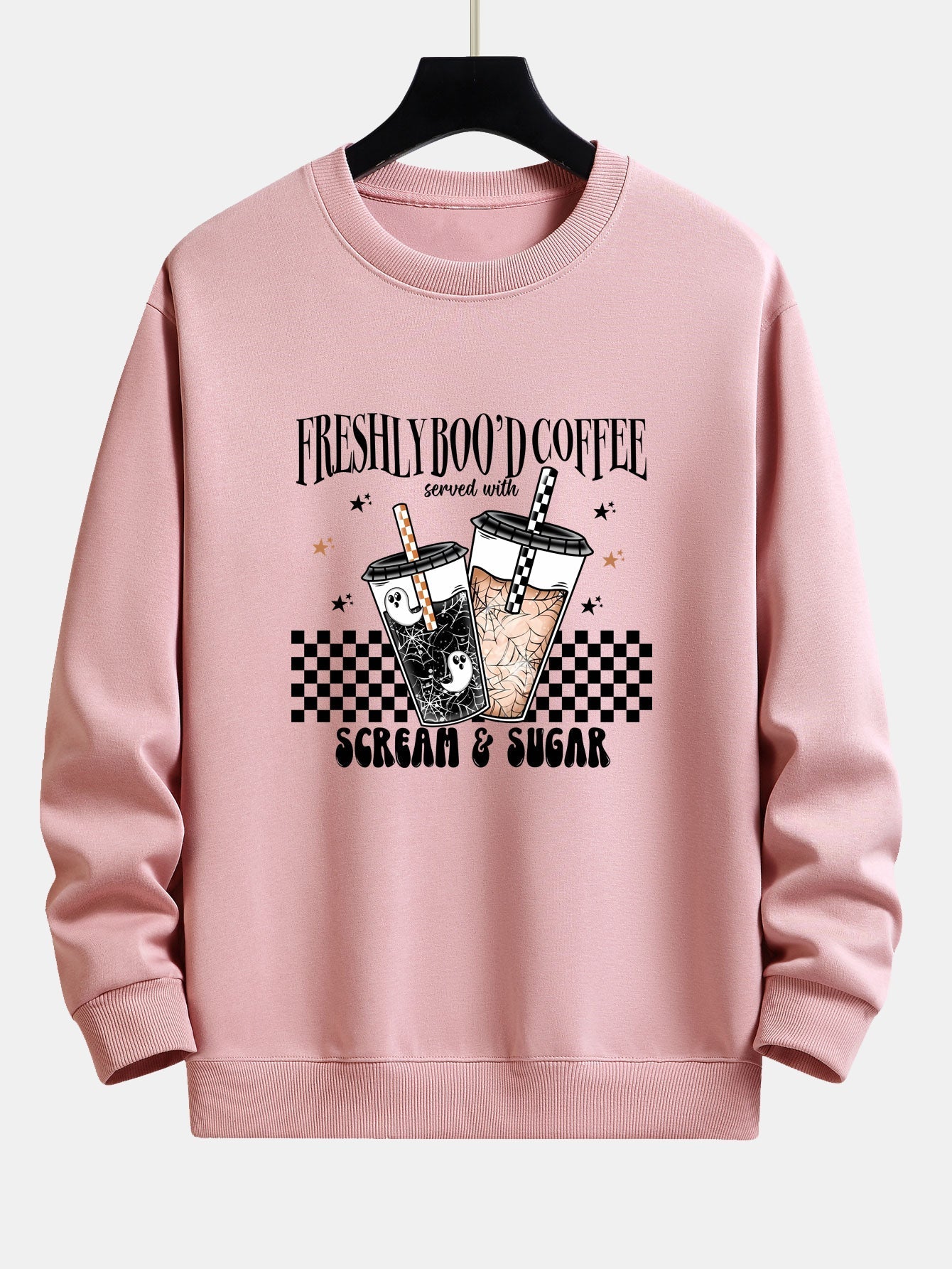 Bertrán® | Freshly Boo¡¯d Coffee Halloween Print Relax Fit Sweatshirt