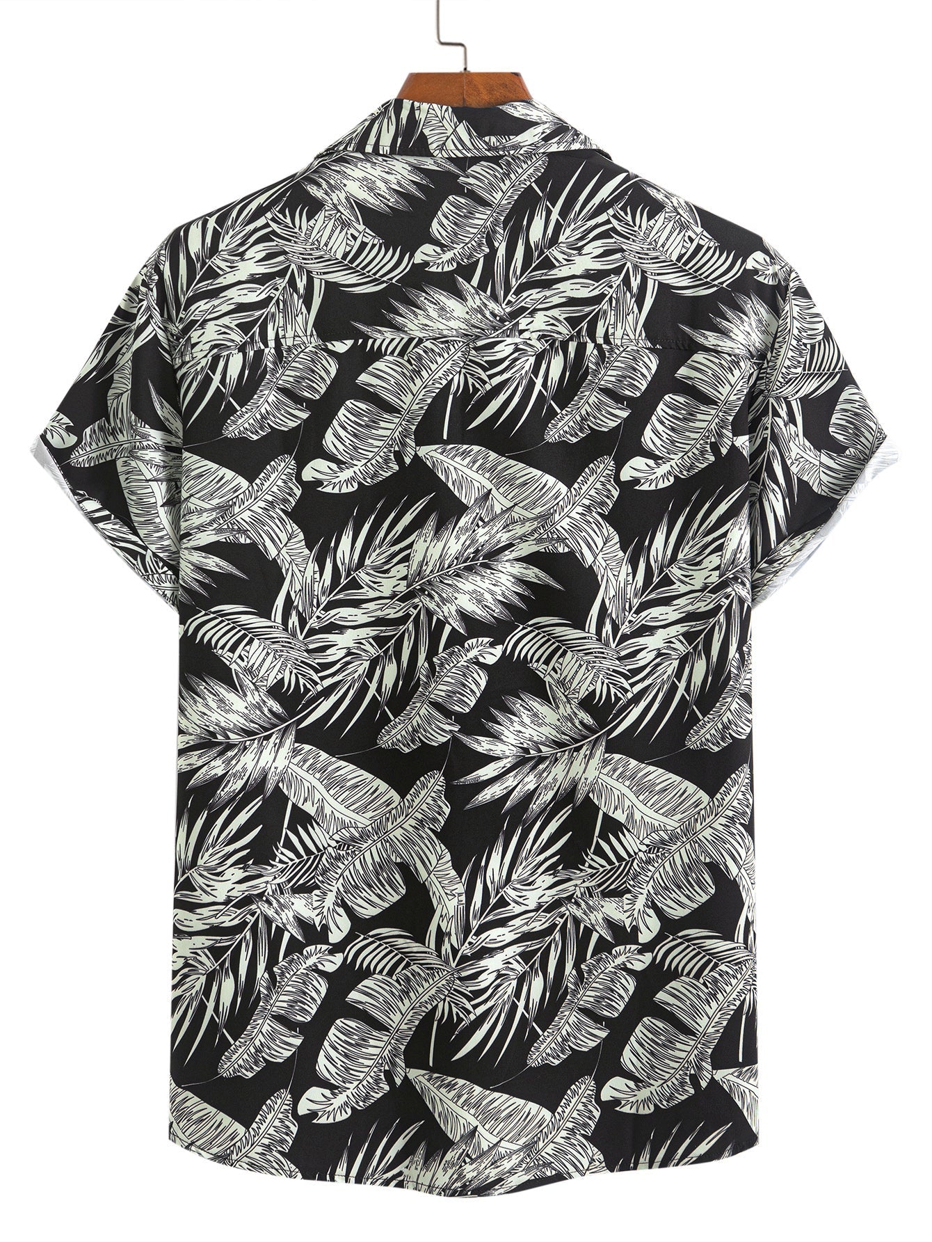 Luca® | Tropical Plants Print Button Up Shirt & Drawstring Swim Shorts