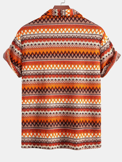 Jorge® | Geometric Cuban Shirt & Straight Leg Linen Pants