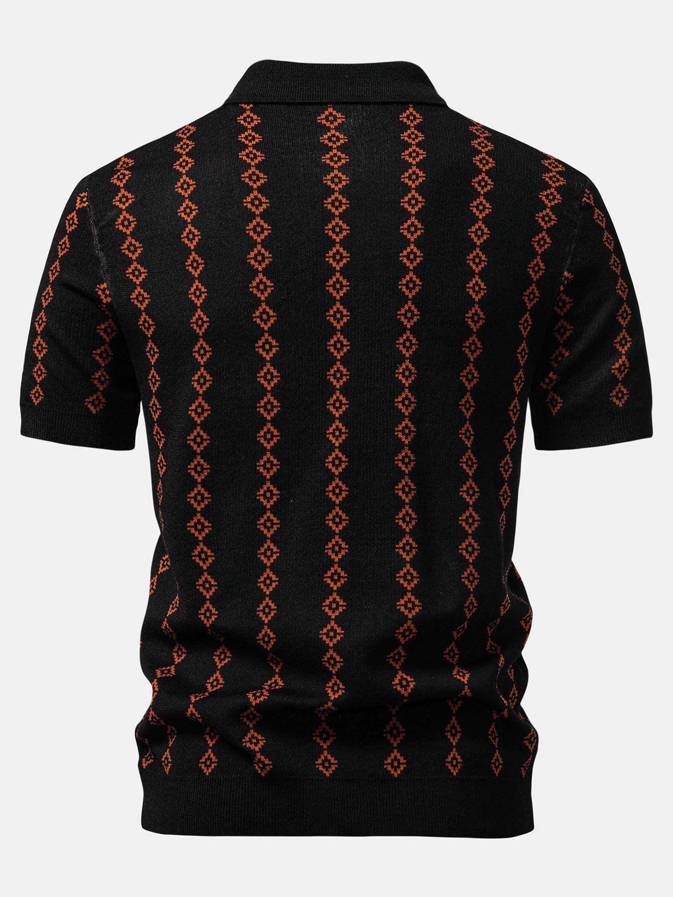 Joseph | Geometric Knit V Neck Polo Shirt